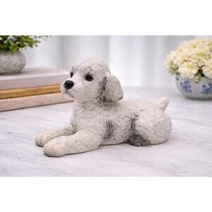 Vintage Goebel White and Gray Porcelain Poodle Figurine